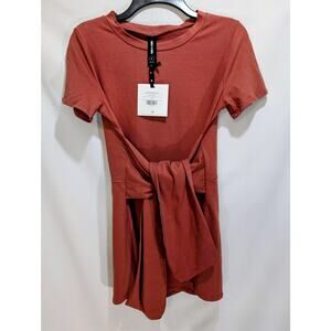 Agnes & Dora Side Seam Sash Top Rust Small NWT